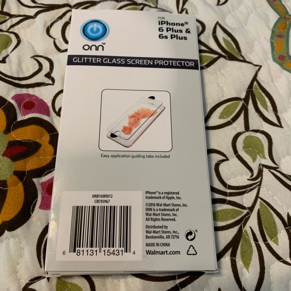 NIB Glitter screen protector for iPhone 6/6s plus - Picture 2 of 2